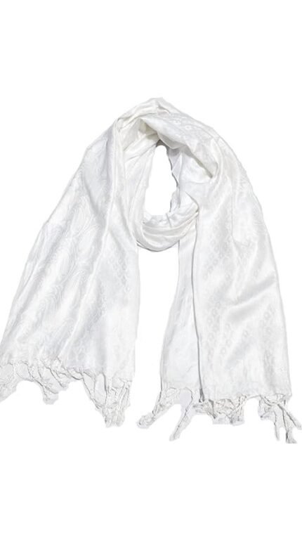 Women And Girl's Fancy Viscose Self Jaquard 3D Design Scarf, Stole