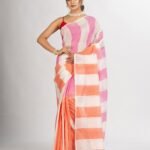 Striped Handloom Saree with Tassels