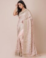 Women Embroidered Saree with Blouse Piece - Image 4