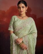 Embellished Saree with Blouse Piece - Image 5